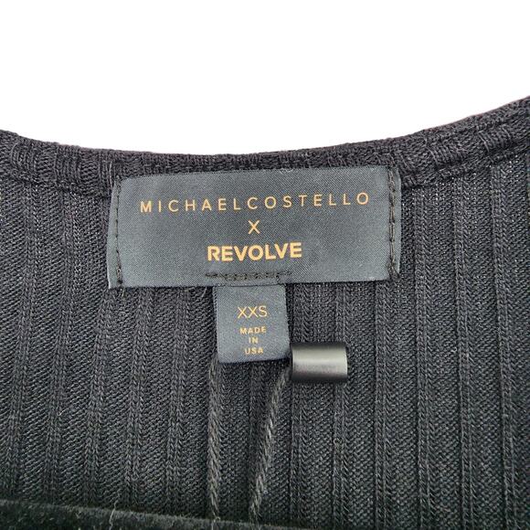 Michael Costello Revolve Mila Midi Button Front Cut Out Bodycon Dress Size XXS - Picture 3 of 6